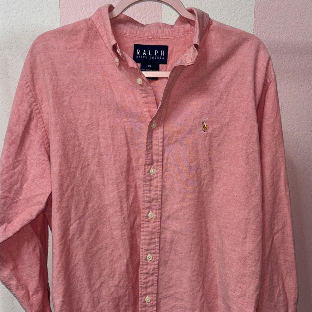 Ralph Lauren Men's Casual Pink Button Down Shirt